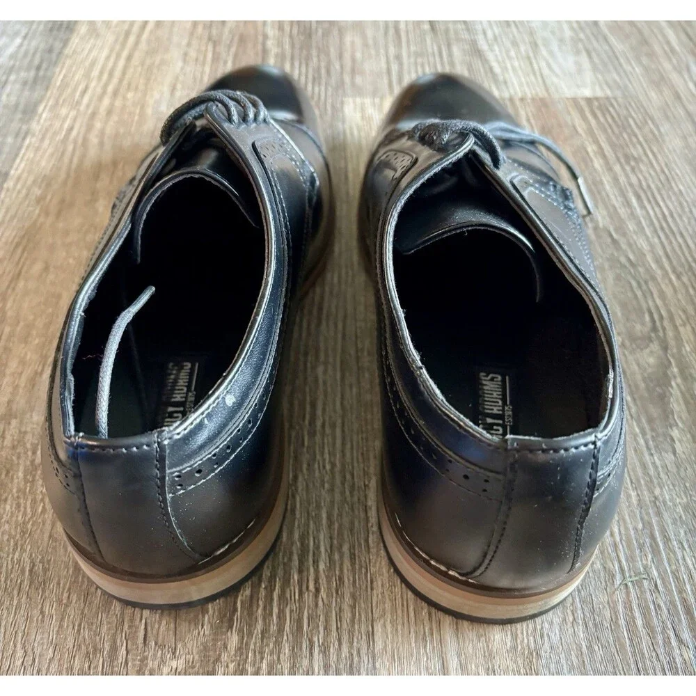 Stacy Adams Dickinson Cap Toe Black Oxford Dress Shoes Boys Size 6M NEW
